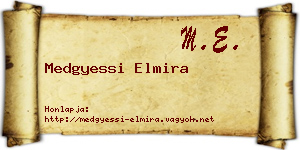 Medgyessi Elmira névjegykártya